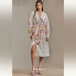 NWT Let Me Be Long-Sleeve V-Neck
Floral A-Line Midi Dress